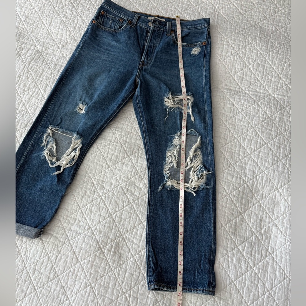 Levi’s Wedgie Straight Blue Denim Jeans - Picture 10 of 12